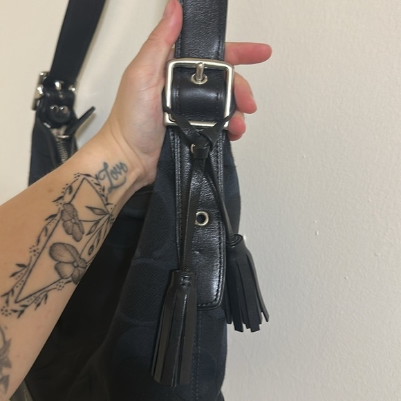 Y2K Coach Signature Logo Hobo Shoulder Bag H1222-21149 - Picture 6 of 10